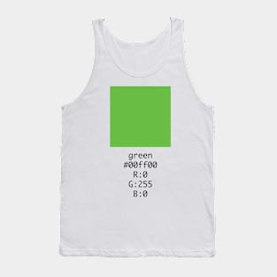 Green Hex and RGB Code Tank Top